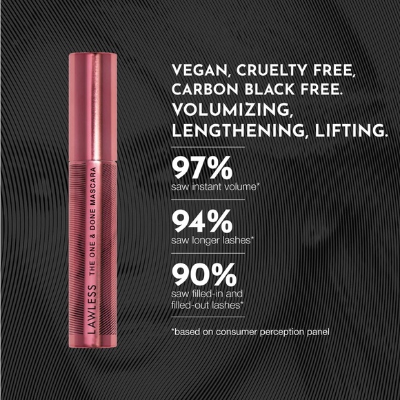 🌸LAWLESS -  THE ONE AND DONE LONG-WEAR VOLUMIZING MASCARA 🌸 - Picture 2 of 8